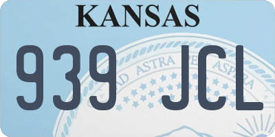 KS license plate 939JCL