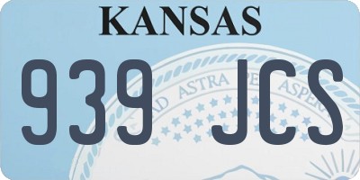 KS license plate 939JCS