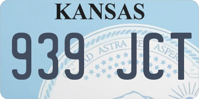 KS license plate 939JCT