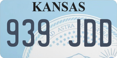 KS license plate 939JDD