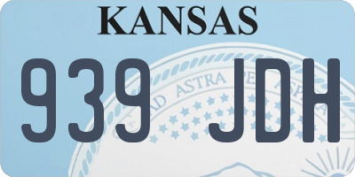 KS license plate 939JDH