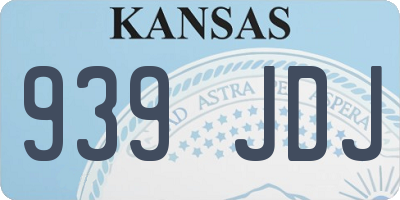 KS license plate 939JDJ