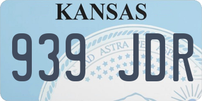 KS license plate 939JDR