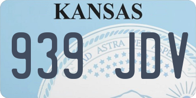 KS license plate 939JDV