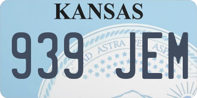 KS license plate 939JEM