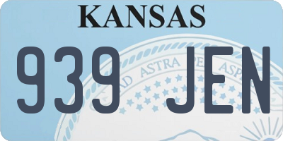 KS license plate 939JEN
