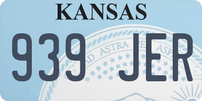 KS license plate 939JER