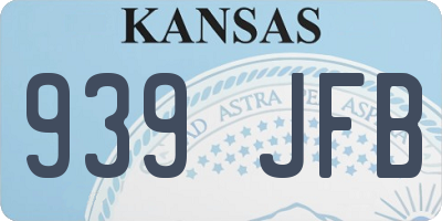 KS license plate 939JFB