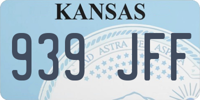 KS license plate 939JFF