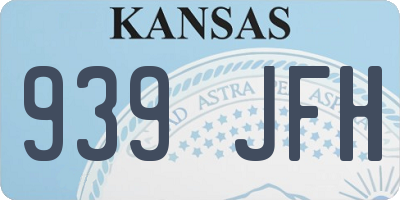 KS license plate 939JFH