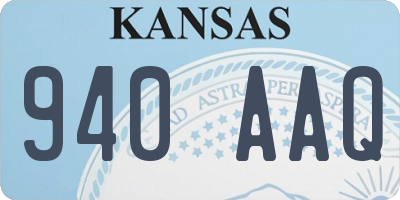 KS license plate 940AAQ