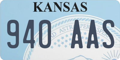 KS license plate 940AAS