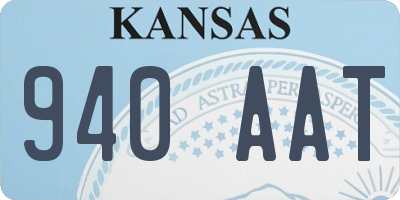KS license plate 940AAT