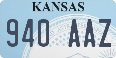 KS license plate 940AAZ