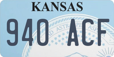 KS license plate 940ACF