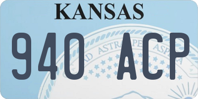 KS license plate 940ACP