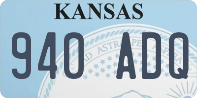 KS license plate 940ADQ