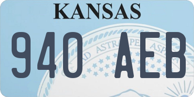 KS license plate 940AEB