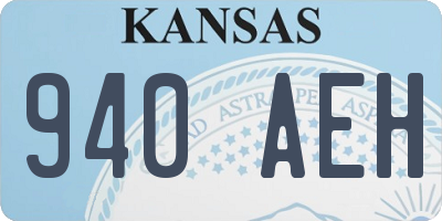 KS license plate 940AEH
