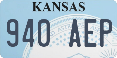KS license plate 940AEP