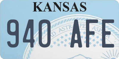 KS license plate 940AFE