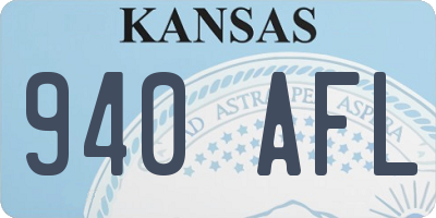 KS license plate 940AFL