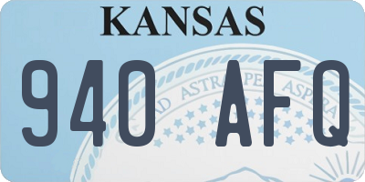 KS license plate 940AFQ