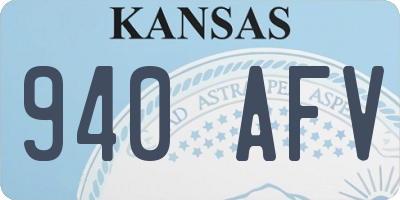 KS license plate 940AFV