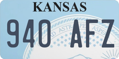 KS license plate 940AFZ