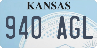 KS license plate 940AGL