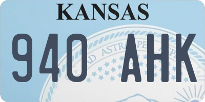 KS license plate 940AHK
