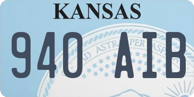 KS license plate 940AIB