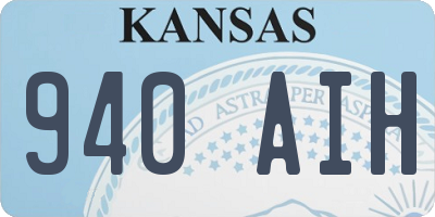 KS license plate 940AIH
