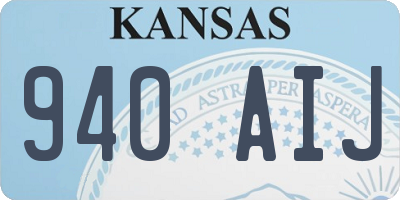 KS license plate 940AIJ
