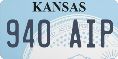 KS license plate 940AIP