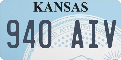 KS license plate 940AIV