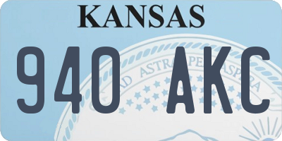 KS license plate 940AKC