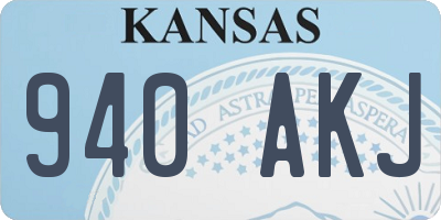 KS license plate 940AKJ