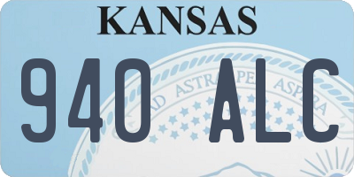 KS license plate 940ALC