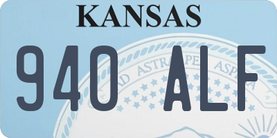 KS license plate 940ALF