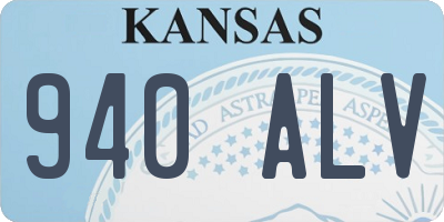 KS license plate 940ALV