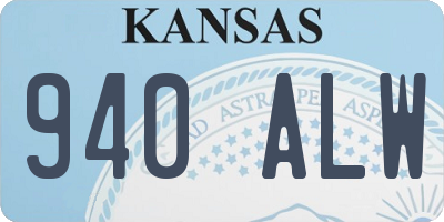 KS license plate 940ALW