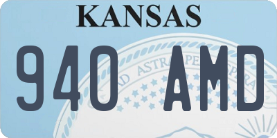 KS license plate 940AMD