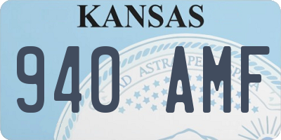 KS license plate 940AMF