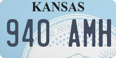 KS license plate 940AMH