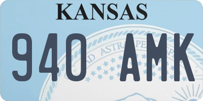 KS license plate 940AMK