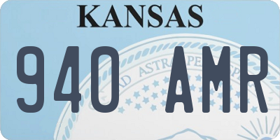 KS license plate 940AMR
