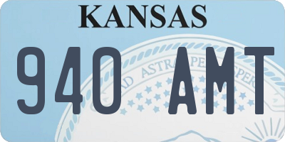 KS license plate 940AMT