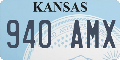 KS license plate 940AMX