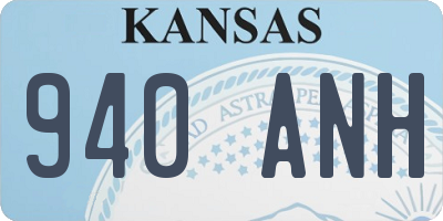 KS license plate 940ANH